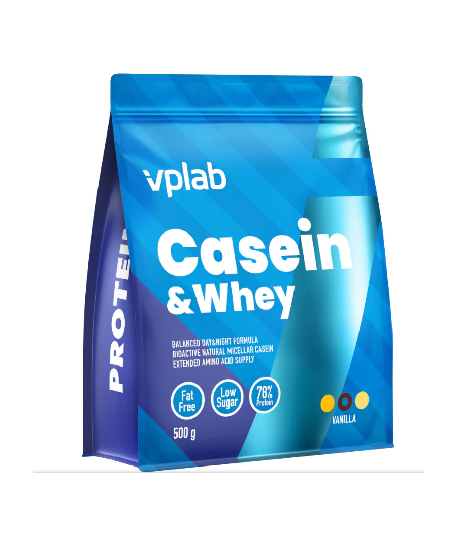 VPLAB Casein & Whey, Vanilla, 500 g – low-calorie product from VPLab, buy in SportFit Nutrition OÜ | Reg.nr. 14554498
