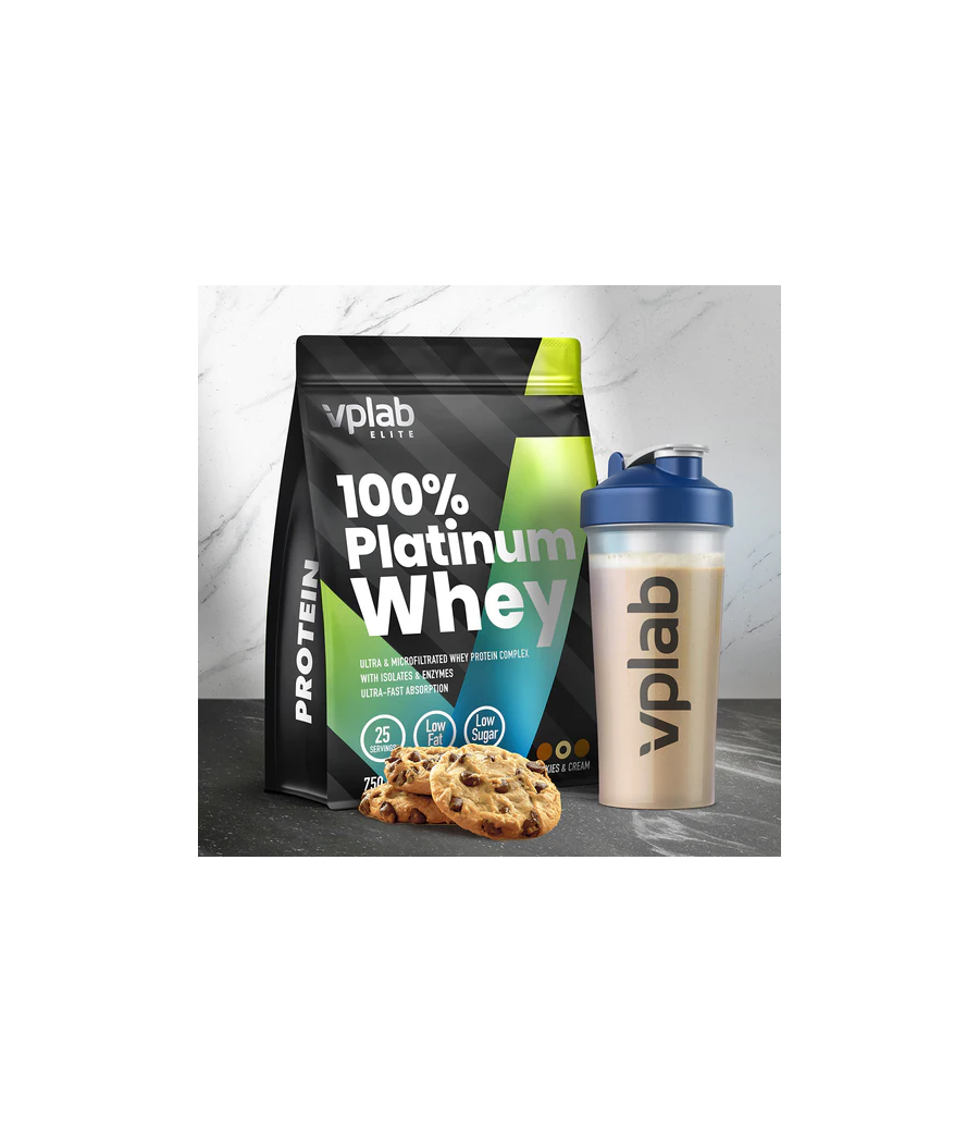 VPLab Platinum Whey, cookies cream - 750 g – low-calorie product from VPLab, buy in SportFit Nutrition OÜ | Reg.nr. 14554498