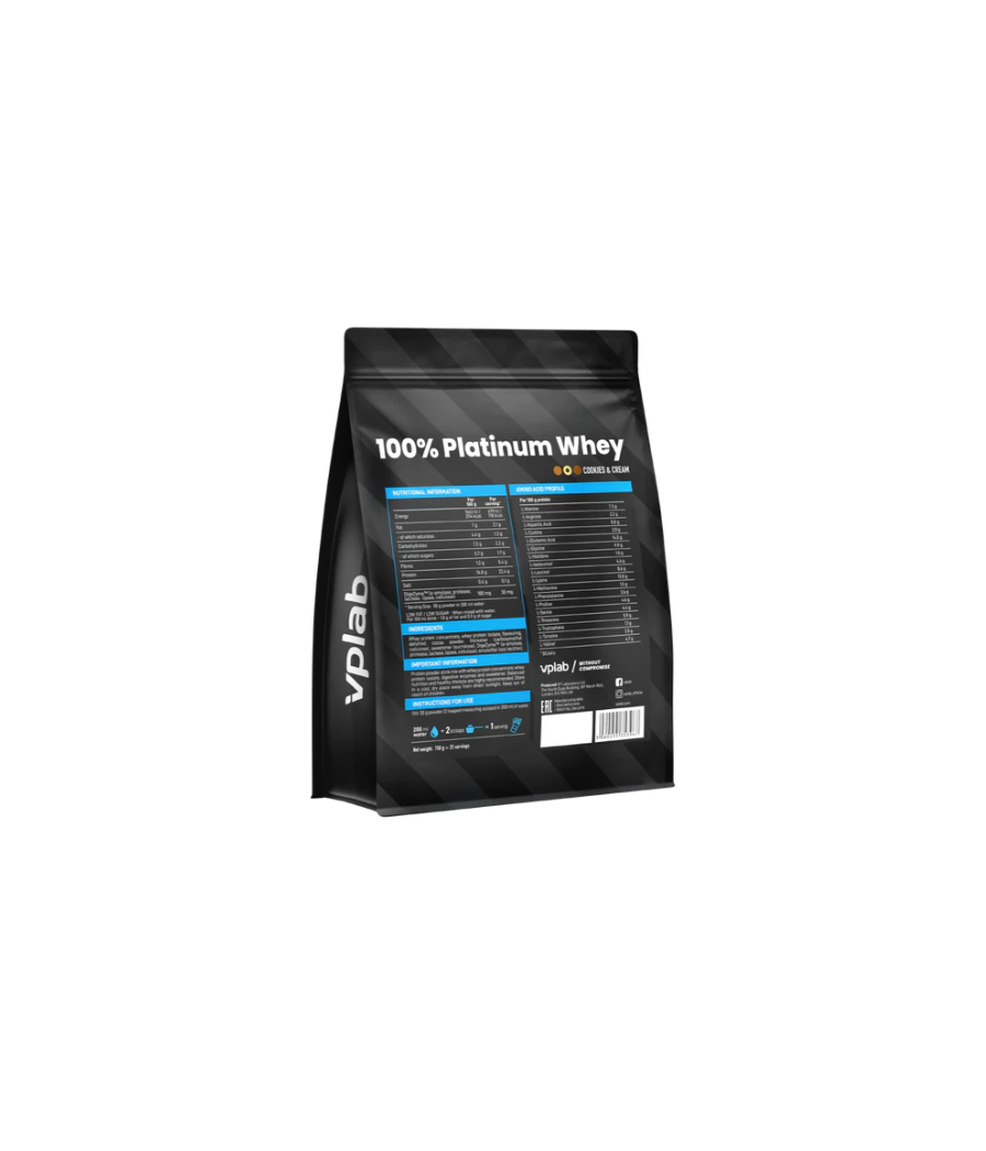 VPLab Platinum Whey, cookies cream - 750 g – low-calorie product from VPLab, buy in SportFit Nutrition OÜ | Reg.nr. 14554498