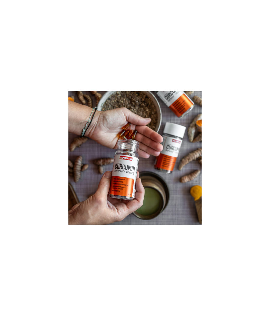 NUTREND Curcumin + BioPerine + Vitamin D, 60 capsules – low-calorie product from NUTREND, buy in SportFit Nutrition OÜ | Reg.nr. 14554498