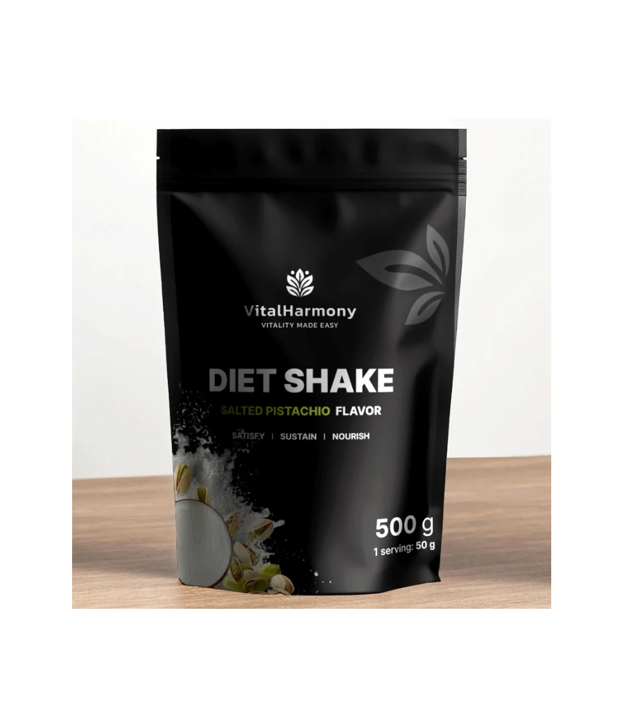 VITALHARMONY Diet Shake, Salted Pistachio, 500 g – low-calorie product from VITALHARMONY, buy in SportFit Nutrition OÜ | Reg.nr. 14554498