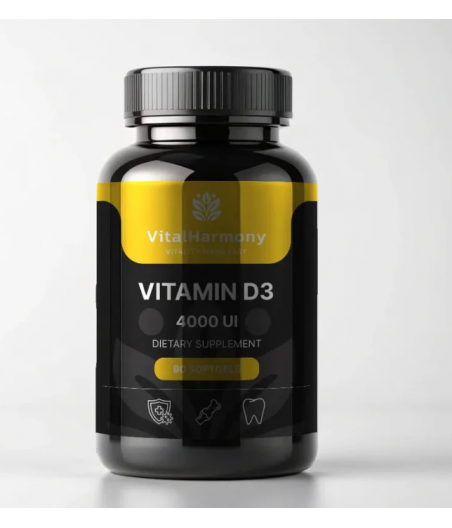 VITALHARMONY D3-vitamiin 4000 UI, 90 pehmet geeli