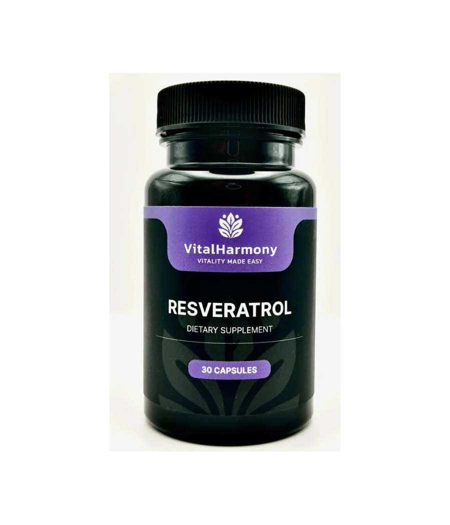 VITALHARMONY Resveratrol 250mg, 30 capsules – low-calorie product from VITALHARMONY, buy in SportFit Nutrition OÜ | Reg.nr. 14554498