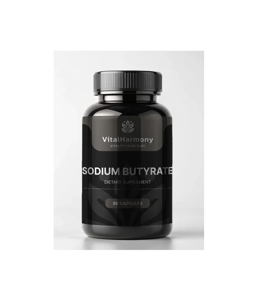 VITALHARMONY Sodium butyrate, 90 capsules – low-calorie product from VITALHARMONY, buy in SportFit Nutrition OÜ | Reg.nr. 14554498