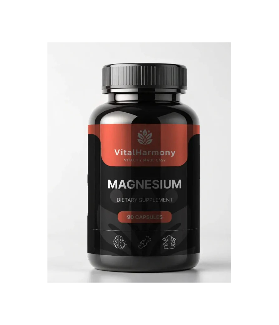 VITALHARMONY Magneesiumtsitraat 800 mg, 90 kapslit – madala kalorsusega toode firmalt VITALHARMONY, osta SportFit Nutrition OÜ | Reg.nr. 14554498-ist