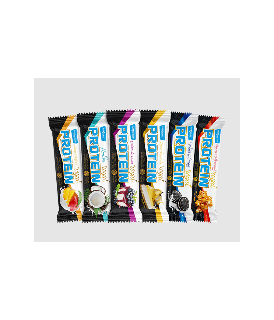 Royal proteiinibatoon mango ja jogurt, 60 g – madala kalorsusega toode firmalt MaxSport, osta SportFit Nutrition OÜ | Reg.nr. 14554498-ist