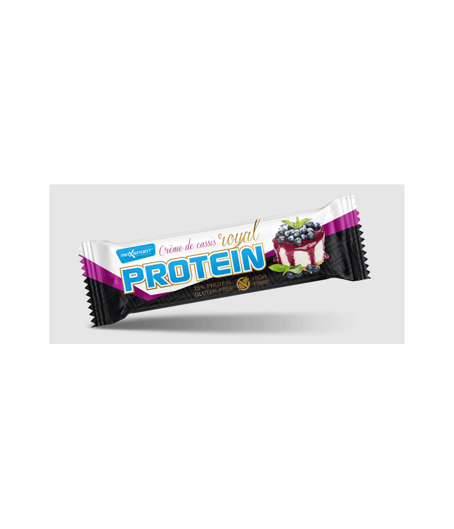 MaxSport ROYAL proteiinibatoon CRÈME DE CASSIS, 60 g – madala kalorsusega toode firmalt MaxSport, osta SportFit Nutrition OÜ | Reg.nr. 14554498-ist