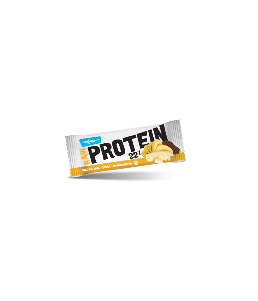 MaxSport RAW Protein Bar - Banana, 50 g – low-calorie product from MaxSport, buy in SportFit Nutrition OÜ | Reg.nr. 14554498