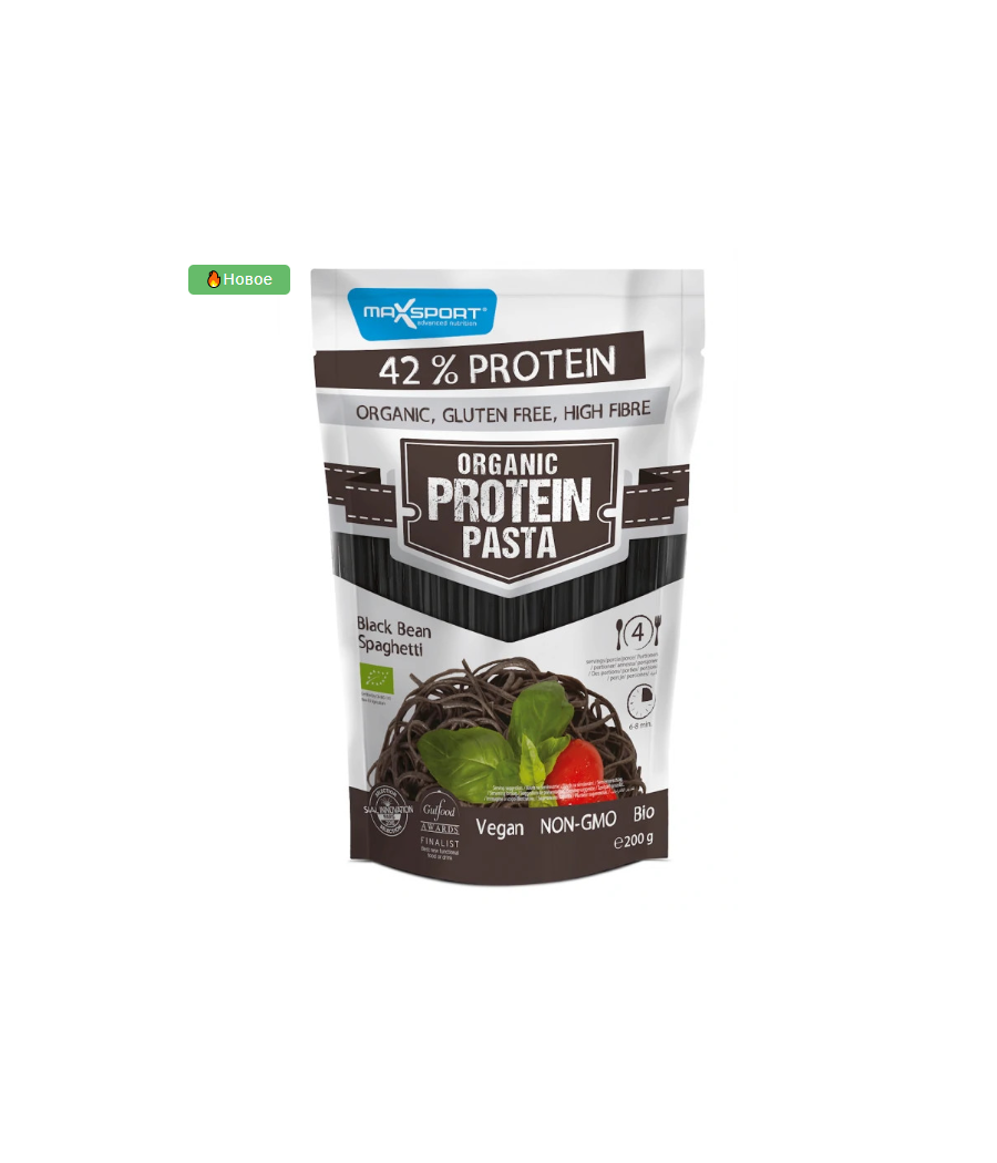 MaxSport Orgaaniline proteiinipasta mustadest ubadest spagetid, 200 g – madala kalorsusega toode firmalt MaxSport, osta SportFit Nutrition OÜ | Reg.nr. 14554498-ist