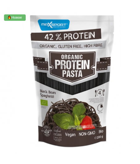 MaxSport Orgaaniline proteiinipasta mustadest ubadest spagetid, 200 g