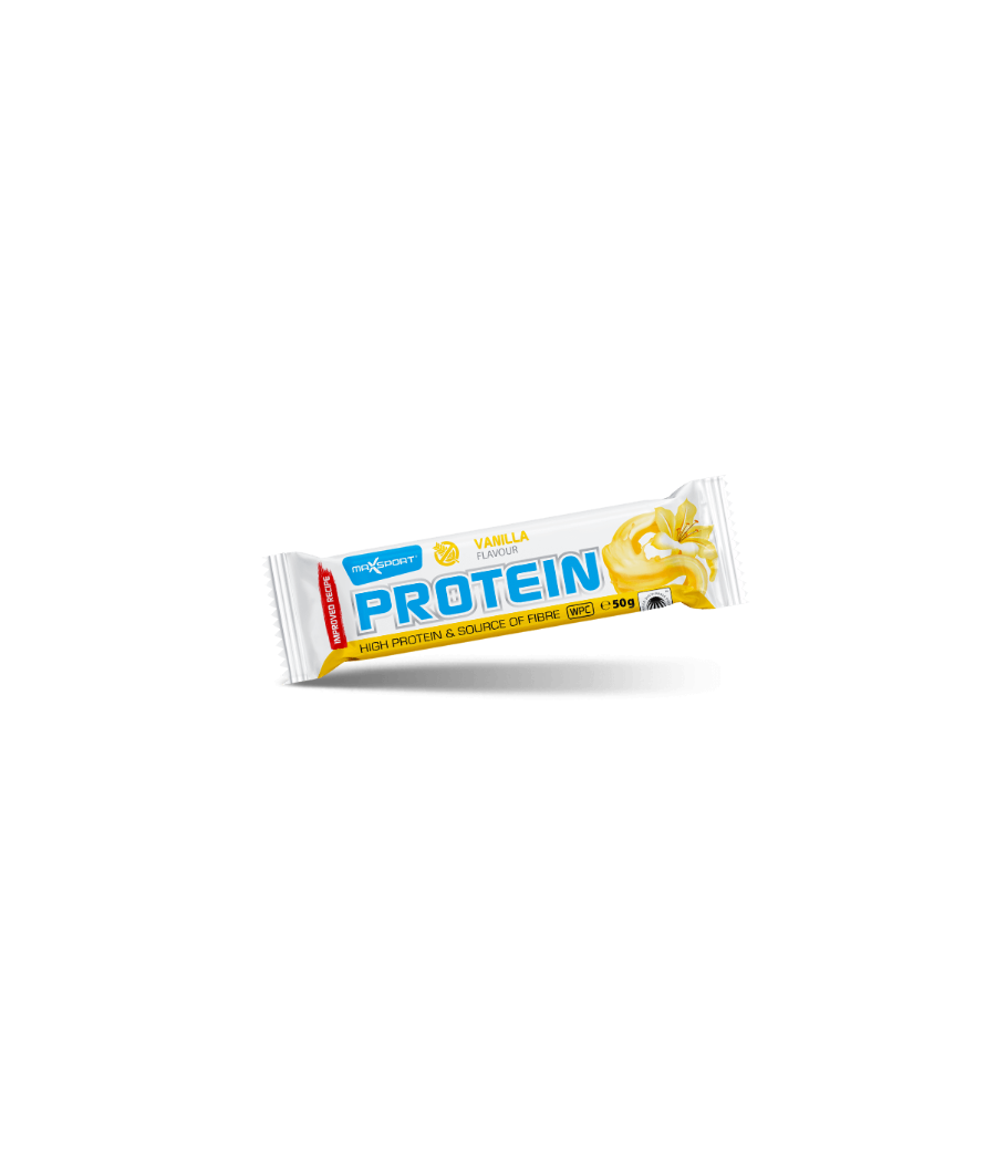 MaxSport Protein Bar – Vanilla, 50 g – low-calorie product from MaxSport, buy in SportFit Nutrition OÜ | Reg.nr. 14554498
