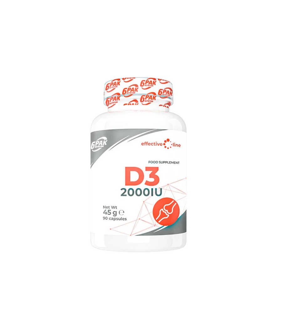 6PAK D3 2000 IU, 90capsules – low-calorie product from 6PAK Nutrition, buy in SportFit Nutrition OÜ | Reg.nr. 14554498