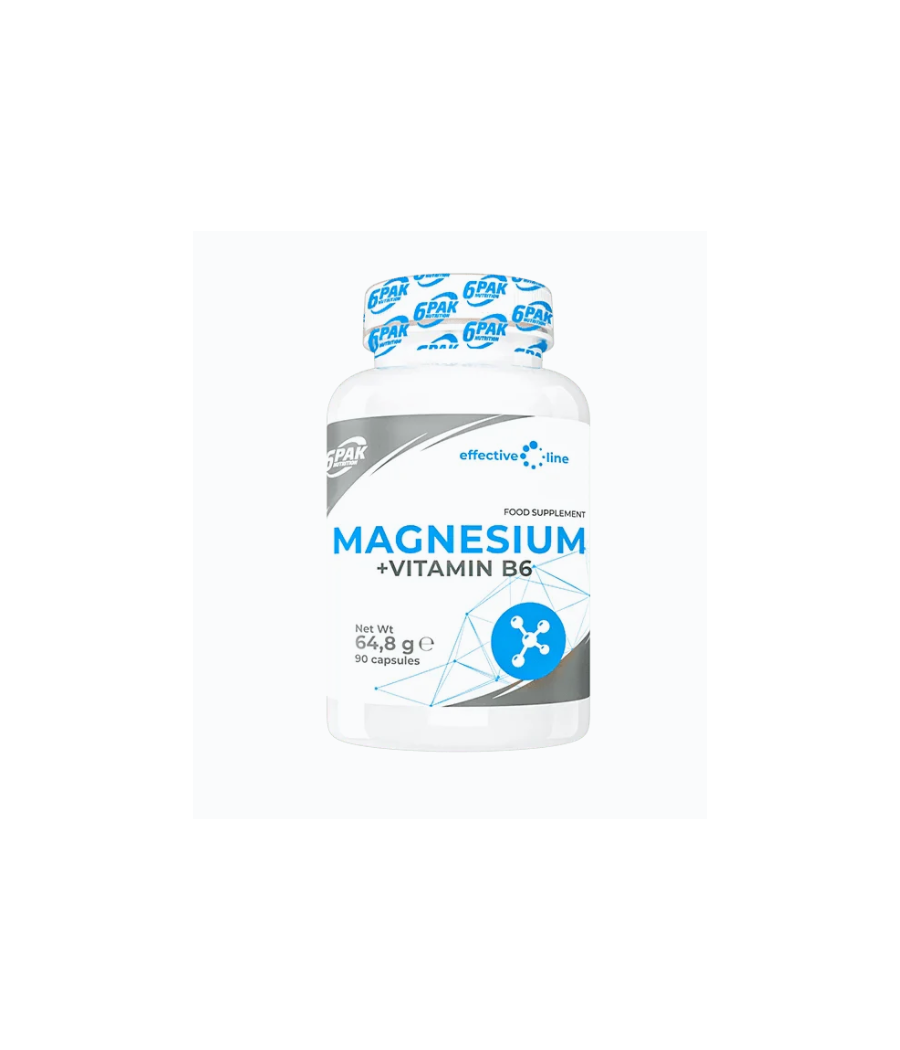 6PAK Магний + Витамин B6, 90 капсул – низкокалорийный продукт от 6PAK Nutrition, купить в SportFit Nutrition OÜ | Reg.nr. 14554498