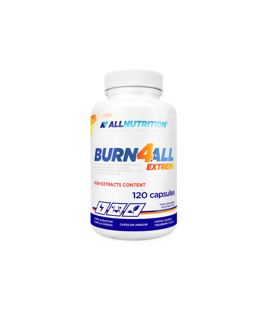 ALLNUTRITION BURN4ALL EXTREME, 120 capsules – low-calorie product from AllNutrition, buy in SportFit Nutrition OÜ | Reg.nr. 14554498