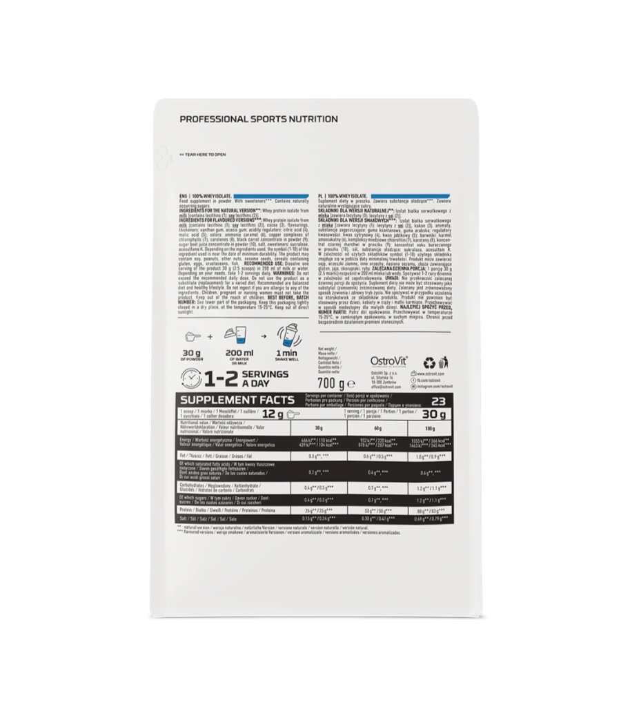 OstroVit 100% vadaku isolaat, kookoskreem, 700 g – madala kalorsusega toode firmalt Ostrovit, osta SportFit Nutrition OÜ | Reg.nr. 14554498-ist