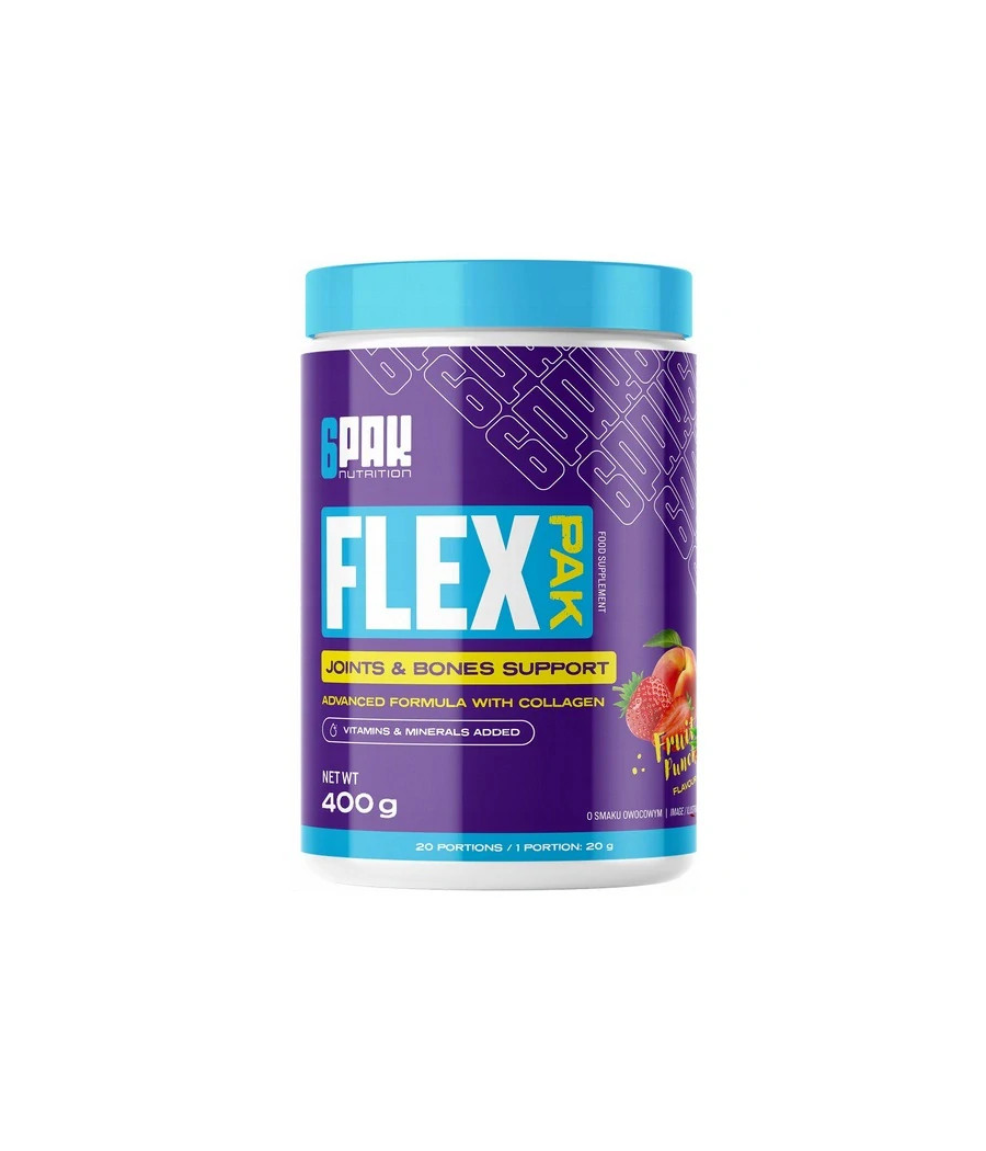 6PAK FLEX PAK, Strawberry, 400 g – low-calorie product from 6PAK Nutrition, buy in SportFit Nutrition OÜ | Reg.nr. 14554498