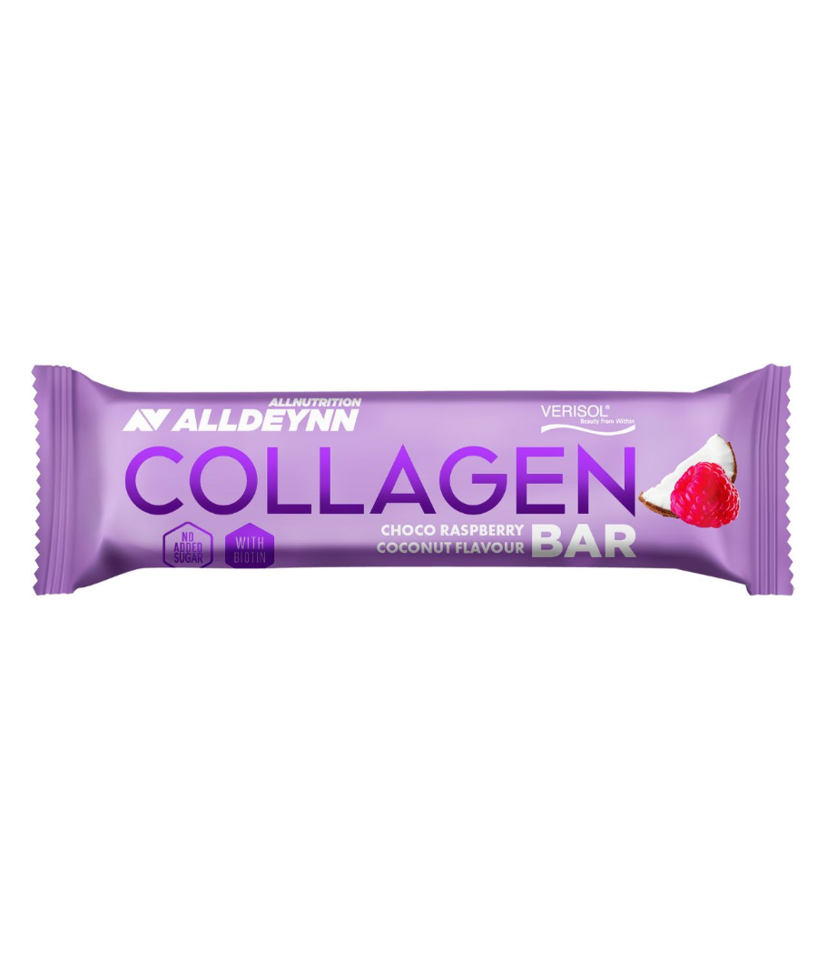 ALLDEYNN Collagen Bar - Choco raspberry coconut, 40 g – low-calorie product from AllNutrition, buy in SportFit Nutrition OÜ | Reg.nr. 14554498