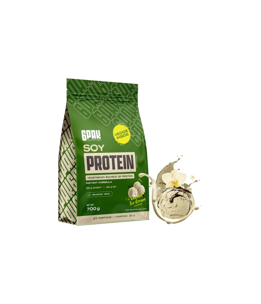 6PAK Sojaproteiin, Vanillijäätis, 700 g – madala kalorsusega toode firmalt 6PAK Nutrition, osta SportFit Nutrition OÜ | Reg.nr. 14554498-ist