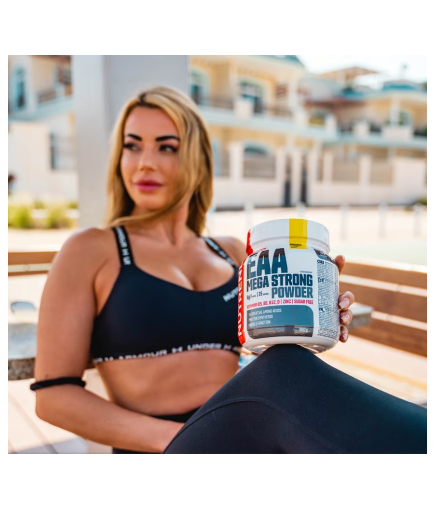 NUTREND EAA MEGA STRONG pulber, apelsin+õun, 300 g – madala kalorsusega toode firmalt NUTREND, osta SportFit Nutrition OÜ | Reg.nr. 14554498-ist