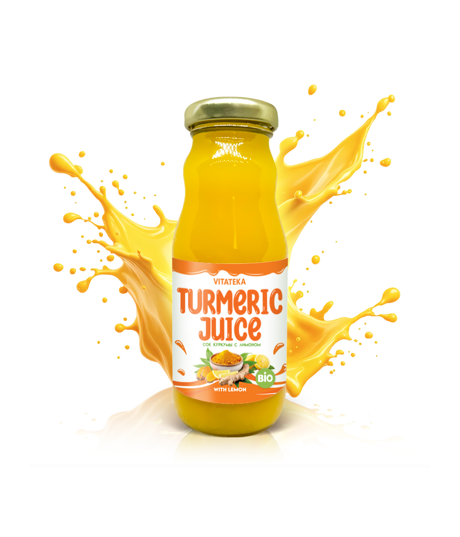 VITATEKA Turmeric juice with lemon, 200 ml – low-calorie product from VITATEKA, buy in SportFit Nutrition OÜ | Reg.nr. 14554498