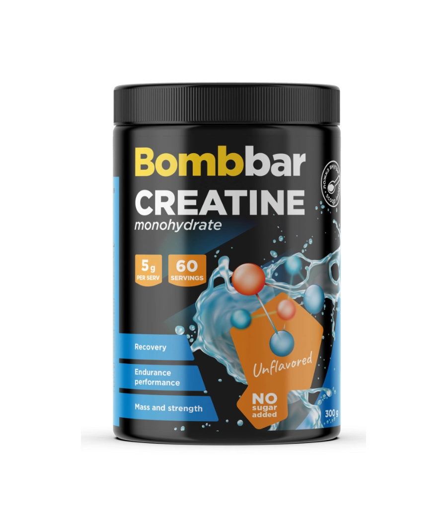 Bombbar Creatine Monohydrate, 300 g – low-calorie product from Bombbar, buy in SportFit Nutrition OÜ | Reg.nr. 14554498
