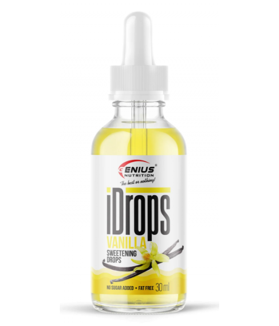 GENIUS NUTRITION Flavored Drops, Vanilla – 30 ml