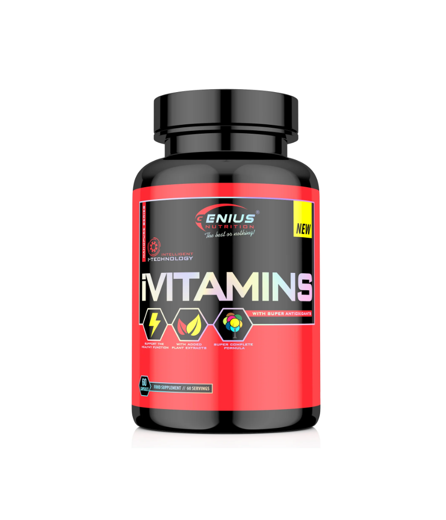 GENIUS NUTRITION iVitamins Мультивитамин, 60 капсул – низкокалорийный продукт от Genius Nutrition, купить в SportFit Nutrition OÜ | Reg.nr. 14554498