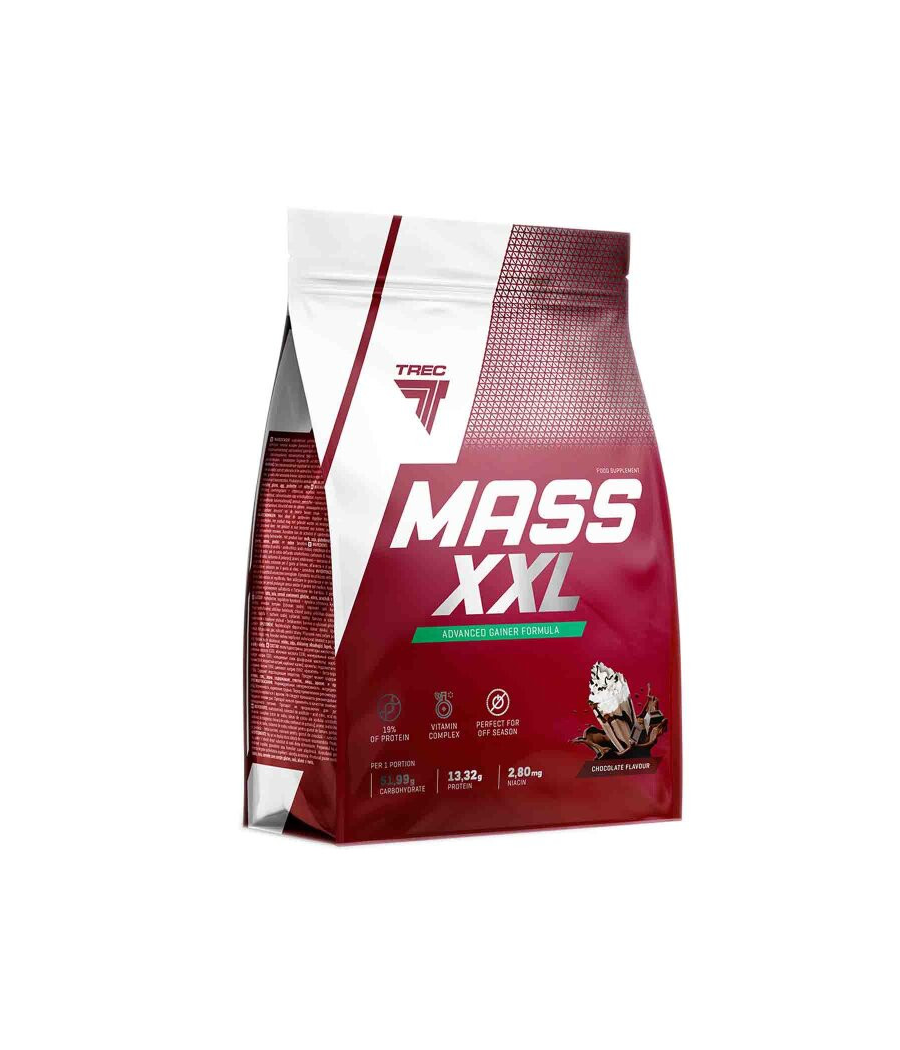 TREC NUTRITION Gainer  Mass XXL Šokolaad — 3000 g – madala kalorsusega toode firmalt TREC NUTRITION, osta SportFit Nutrition OÜ | Reg.nr. 14554498-ist