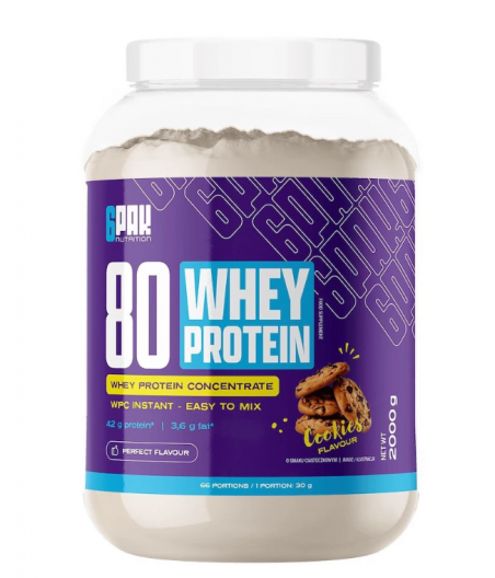 6PAK 80 WHEY PROTEIN, cookies, 2000g