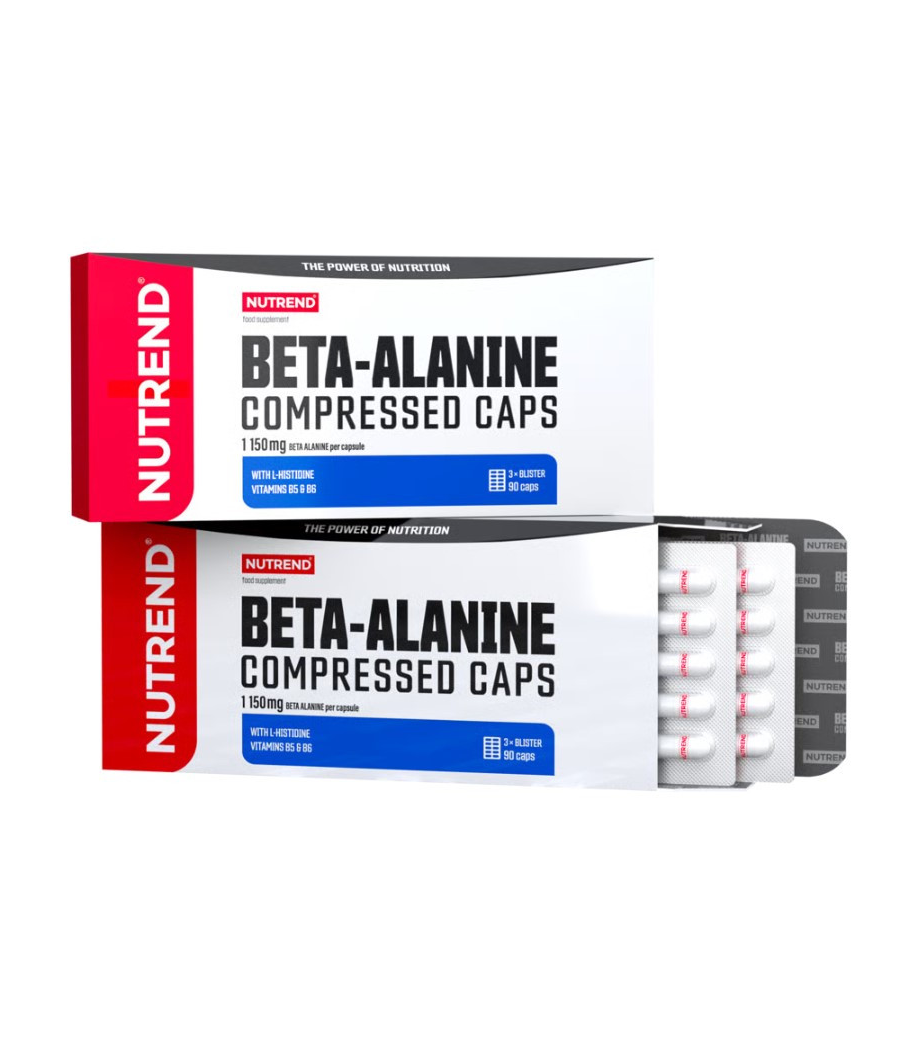 NUTREND Beta-alanine COMPRESSED CAPS, 90 kapslit – madala kalorsusega toode firmalt NUTREND, osta SportFit Nutrition OÜ | Reg.nr. 14554498-ist