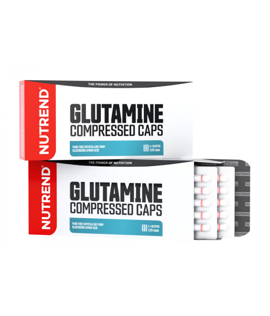 NUTREND Glutamiine COMPRESSED CAPS, 120 kapslit – madala kalorsusega toode firmalt NUTREND, osta SportFit Nutrition OÜ | Reg.nr. 14554498-ist