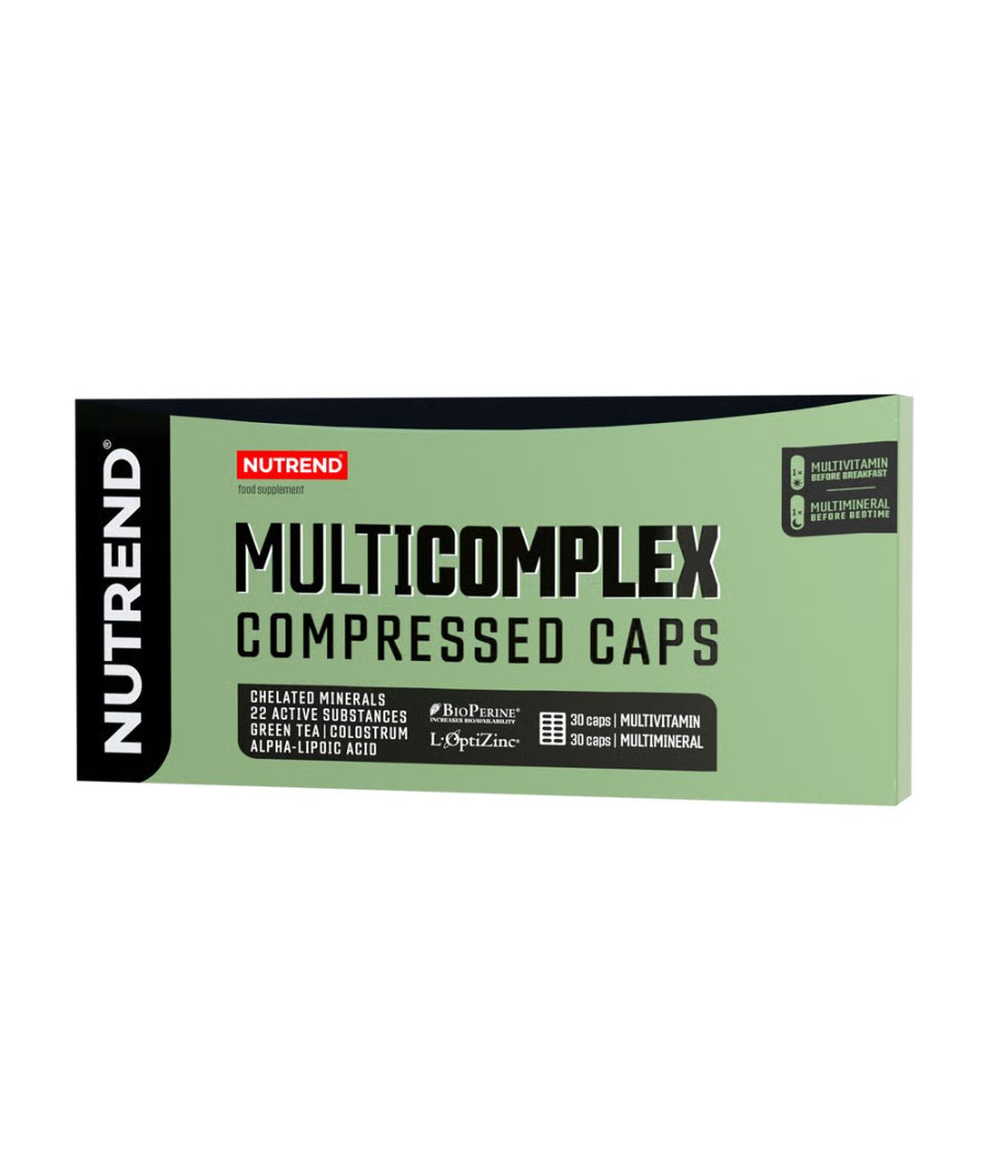 NUTREND MULTICOMPLEX COMPRESSED CAPS, 60 kapslit – madala kalorsusega toode firmalt NUTREND, osta SportFit Nutrition OÜ | Reg.nr. 14554498-ist