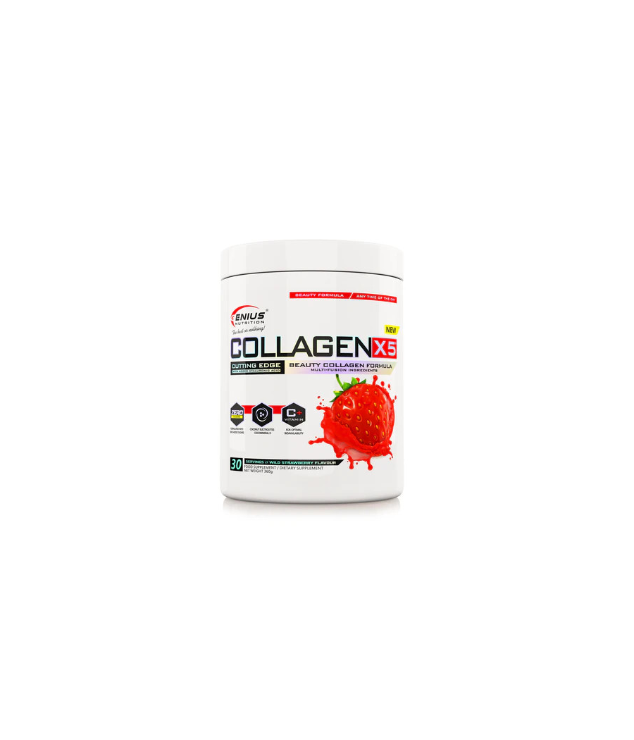 GENIUS NUTRITION COLLAGEN-X5® Клубника, 360 г – низкокалорийный продукт от Genius Nutrition, купить в SportFit Nutrition OÜ | Reg.nr. 14554498