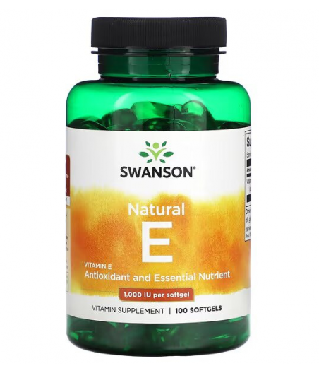 SWANSON E-vitamiin, 1000 RÜ - 100 pehmet geeli