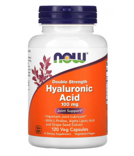 NOW Foods Hyaluronic Acid, 100mg Double Strength - 120 vcaps