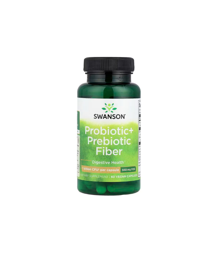 SWANSON Probiotic+ Prebiotic Fiber - 60 kapslit – madala kalorsusega toode firmalt SWANSON, osta SportFit Nutrition OÜ | Reg.nr. 14554498-ist