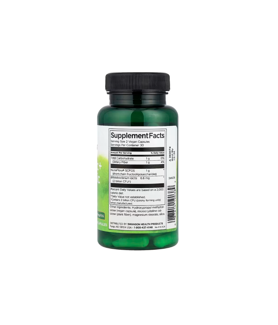 SWANSON Probiotic+ Prebiotic Fiber - 60 kapslit – madala kalorsusega toode firmalt SWANSON, osta SportFit Nutrition OÜ | Reg.nr. 14554498-ist