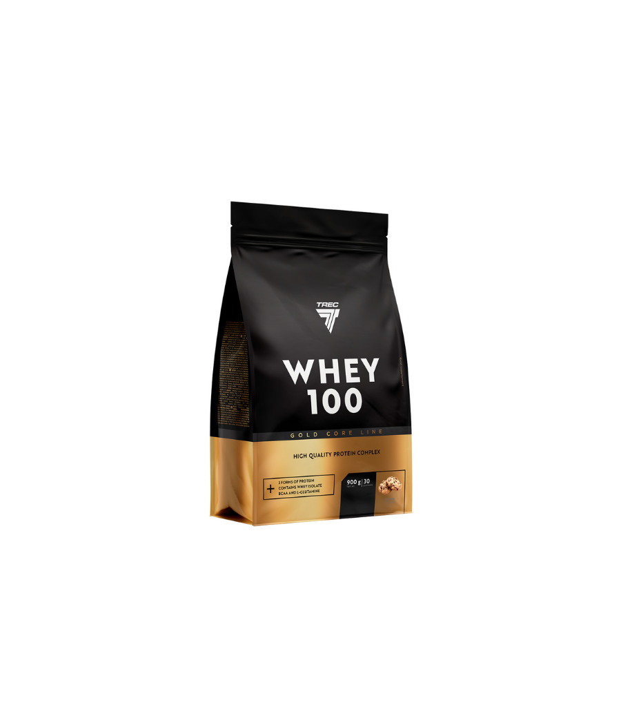 TREC NUTRITION WHEY100 Gold core line, cookies - 900g – low-calorie product from TREC NUTRITION, buy in SportFit Nutrition OÜ | Reg.nr. 14554498