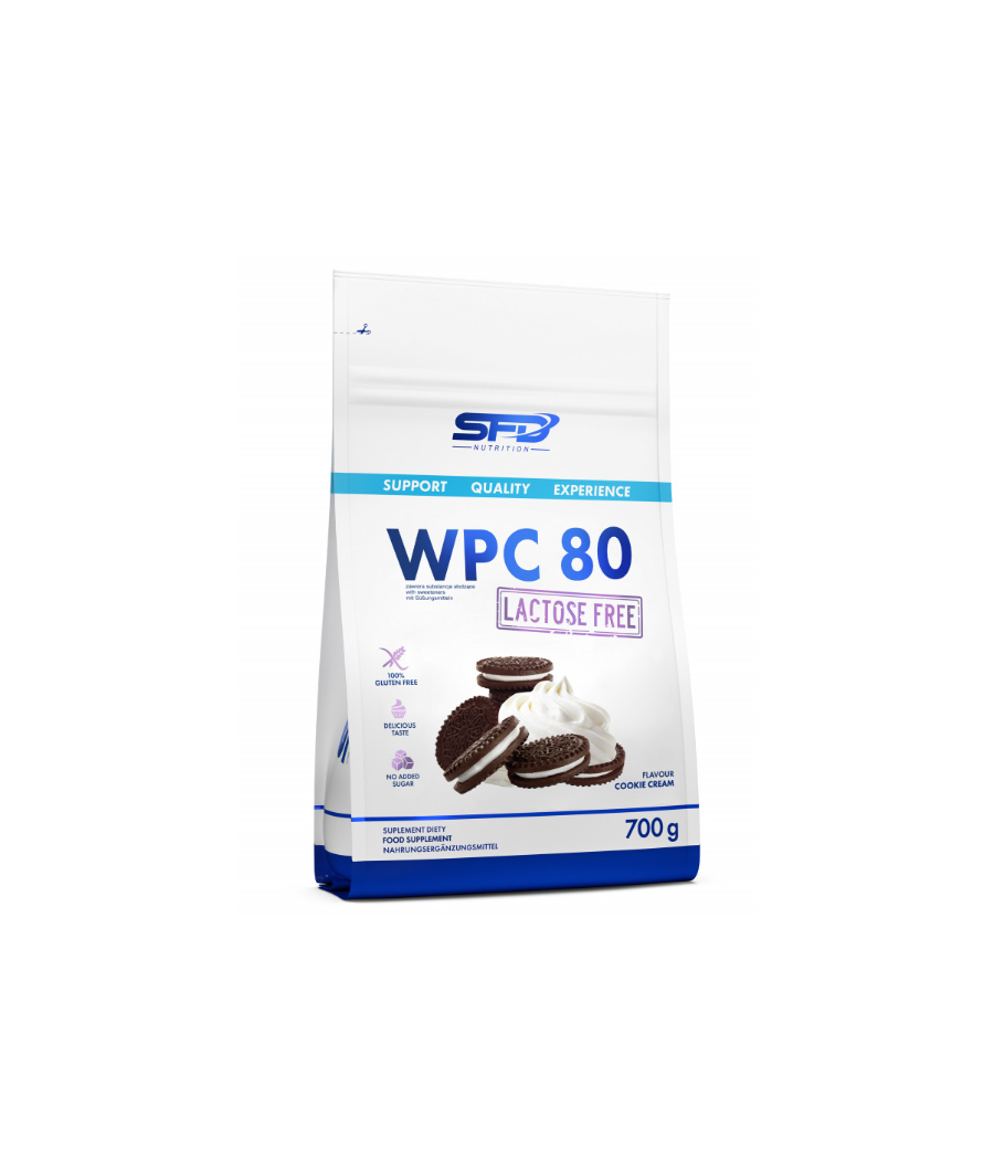 SFD Nutrition WPC 80 LACTOSE FREE, cookie cream - 700 g – low-calorie product from SFD Nutrition, buy in SportFit Nutrition OÜ | Reg.nr. 14554498