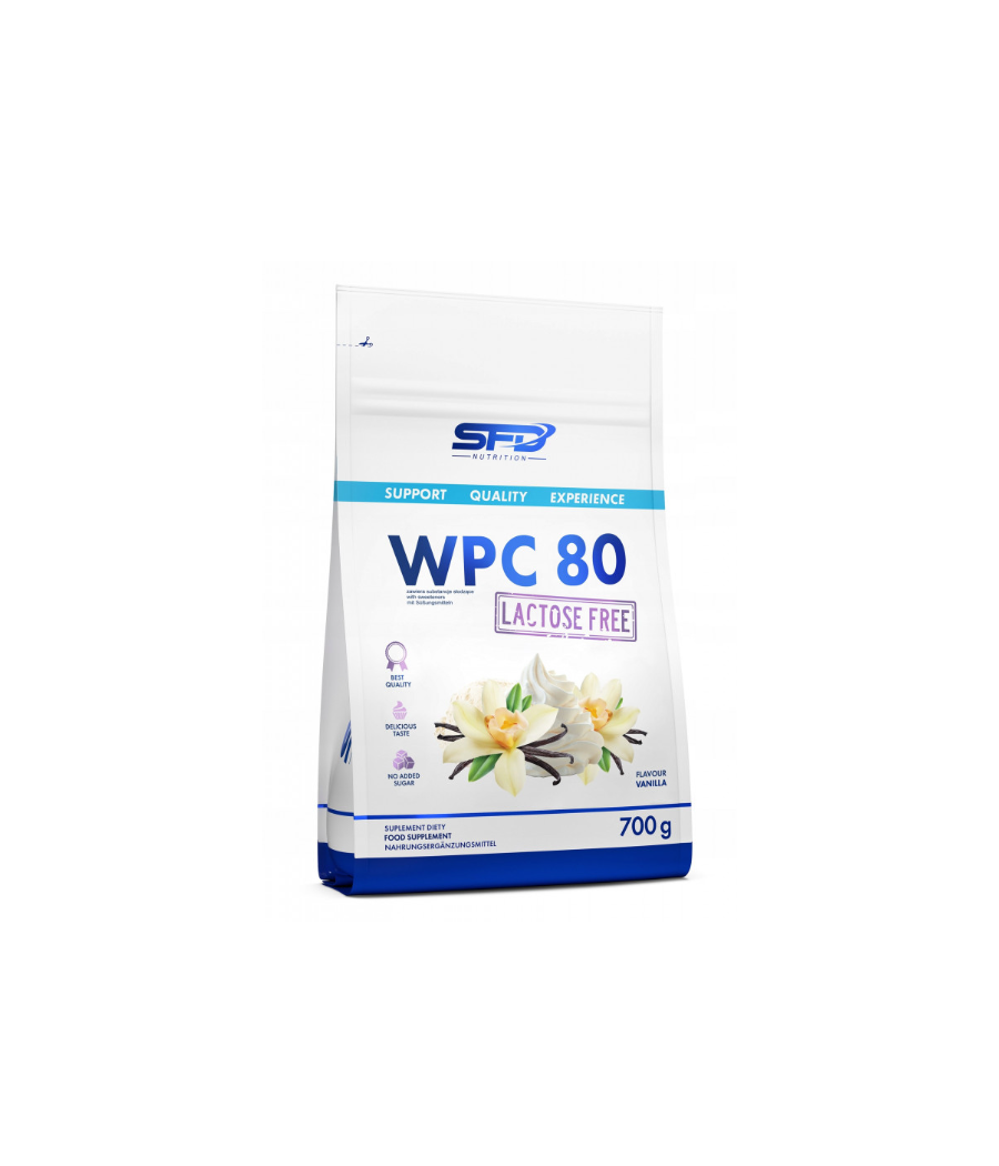 SFD Nutrition WPC 80 LACTOSE FREE, vanilla - 700 g – low-calorie product from SFD Nutrition, buy in SportFit Nutrition OÜ | Reg.nr. 14554498