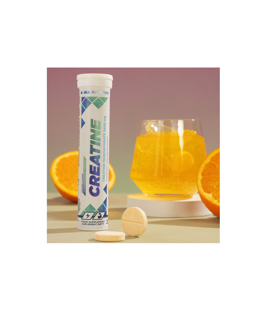 ALLNUTRITION KREATIIIN, apelsin - 20 kihisevat tabletti – madala kalorsusega toode firmalt AllNutrition, osta SportFit Nutrition OÜ | Reg.nr. 14554498-ist