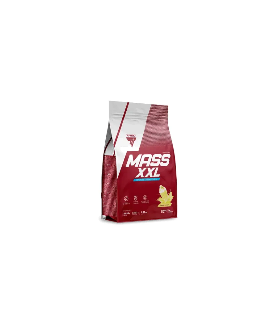 TREC NUTRITION MASS XXL, банановый - 3000 г – низкокалорийный продукт от TREC NUTRITION, купить в SportFit Nutrition OÜ | Reg.nr. 14554498