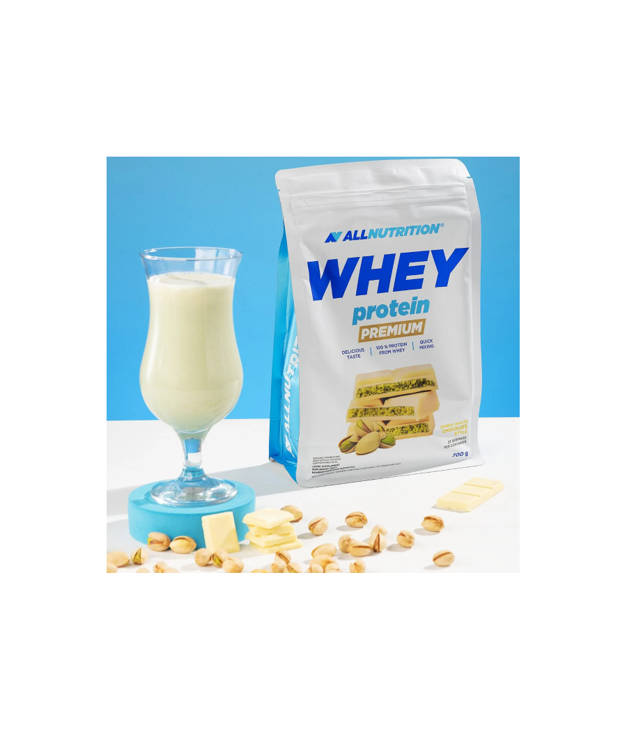 ALLNUTRITION Vadakuvalk premium, Dubai valge šokolaad - 700 g – madala kalorsusega toode firmalt AllNutrition, osta SportFit Nutrition OÜ | Reg.nr. 14554498-ist