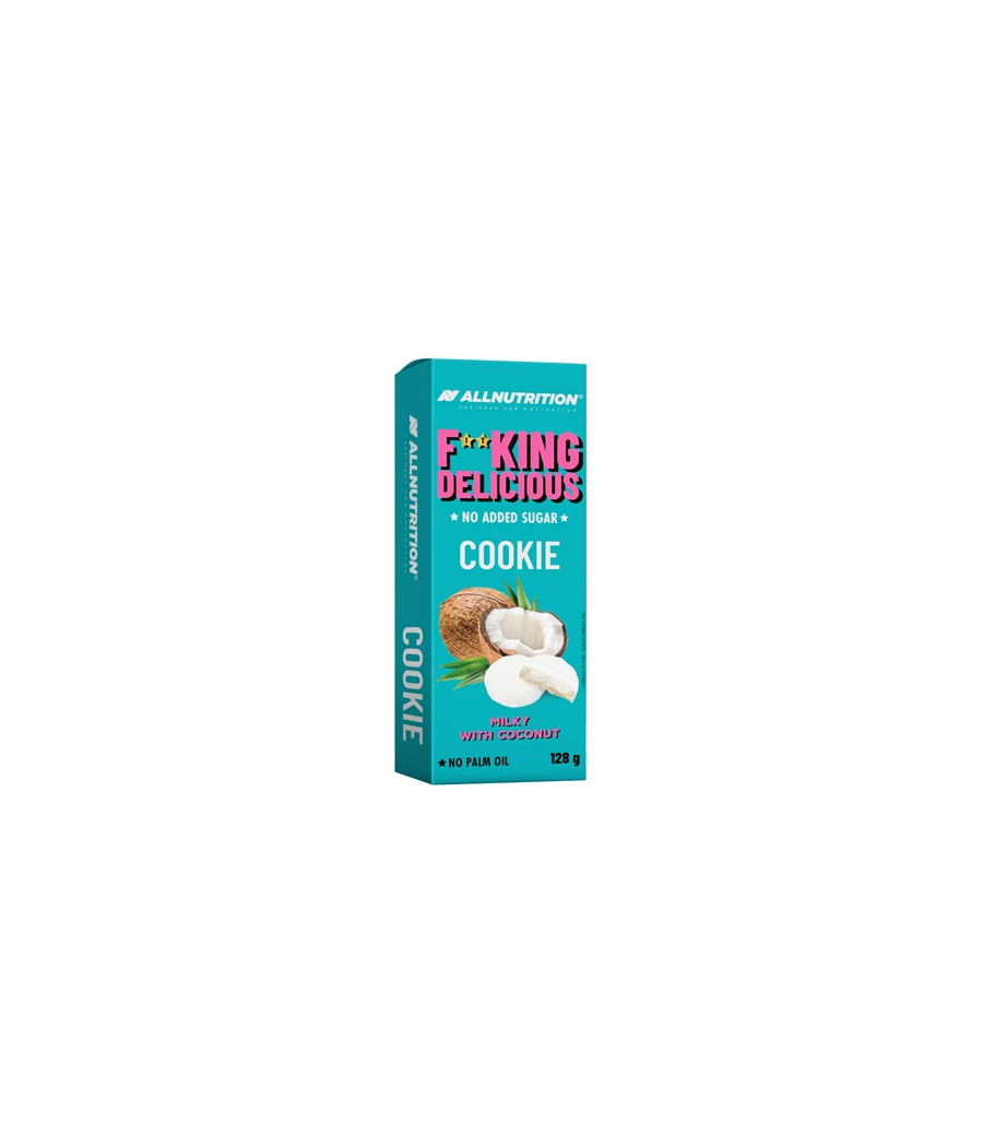 ALLNUTRITION F**KING DELICIOUS COOKIE, молочное с кокосом - 128 г – низкокалорийный продукт от ANIMAL, купить в SportFit Nutrition OÜ | Reg.nr. 14554498