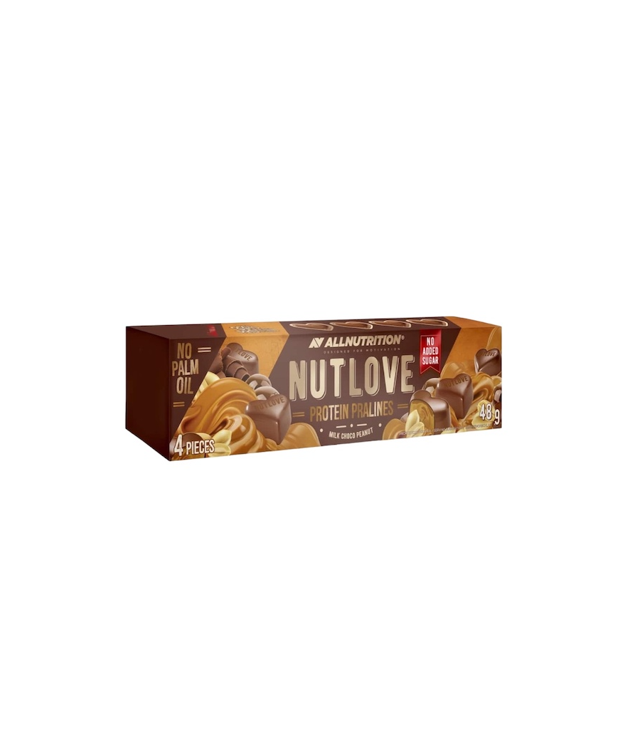 ALLNUTRITION NUTLOVE Протеиновые пралине, молочный шоколад с арахисом - 48 г – низкокалорийный продукт от AllNutrition, купить в SportFit Nutrition OÜ | Reg.nr. 14554498