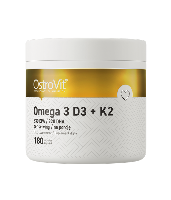 OstroVit Омега 3 D3+K2, 180 капсул