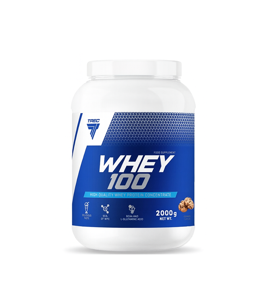 TREC NUTRITION Protein WHEY100  Cookie - 2000 g – low-calorie product from TREC NUTRITION, buy in SportFit Nutrition OÜ | Reg.nr. 14554498