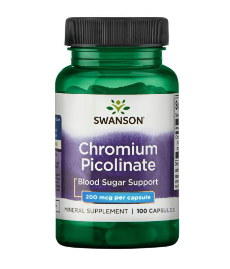 SWANSON Kroompikolinaat, 200 mcg - 100 kapslit