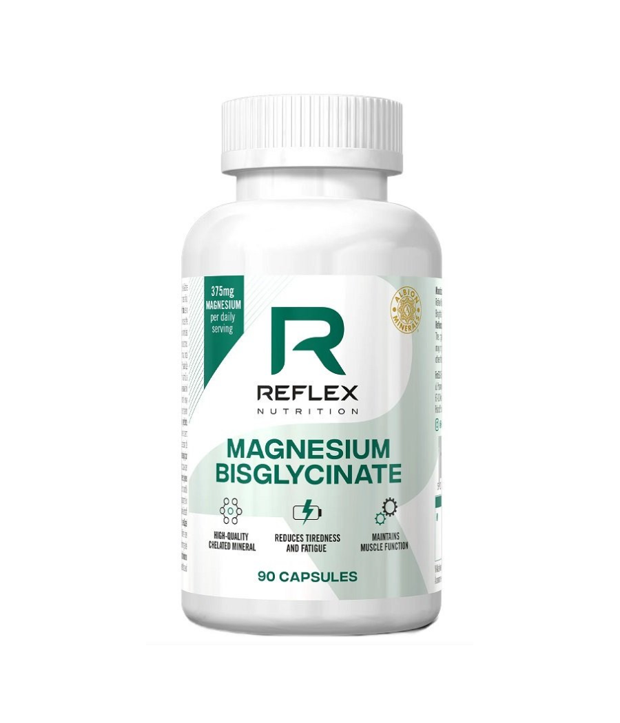 REFLEX NUTRITION Magneesiumbisglütsinaat - 90 kapslit – madala kalorsusega toode firmalt REFLEX NUTRITION, osta SportFit Nutrition OÜ | Reg.nr. 14554498-ist