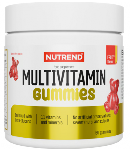 NUTREND Multivitamiini kummikommid, puuviljamaitselised - 60 tk
